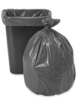 Uline Industrial Trash Liners - 12-16 Gallon, 1.5 Mil, Black S