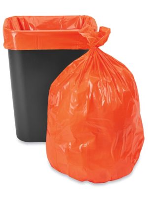 Dropship Pack Of 20 Heavy Duty Can Liners 43 X 47. Low Density Orange Trash  Liners 43x47. Thickness 2 Mil. Trash Bags 56 Gallon. Puncture; Tear  Resistance. Performance Bottom Seal. to Sell