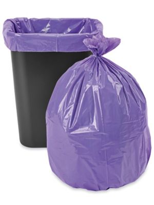 Bolsas de basura moradas (10, 14 galones) fabricadas en Estados Unidos