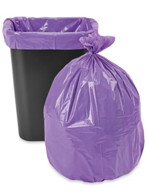 Purple garbage shop bags