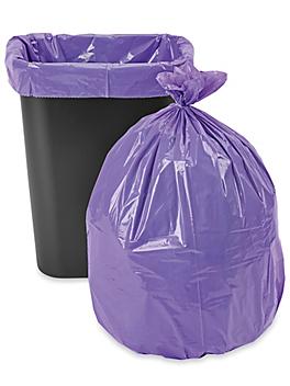 Trash Liners - 12-16 Gallon, Purple S-19943PUR