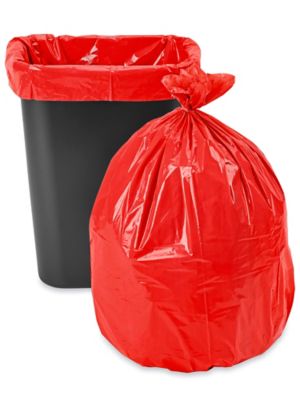 ULINE USA-Made Colorful Trash Bags in Variety of Sizes and Colors (10, Red 14 Gallons)