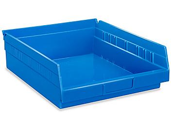 Plastic Shelf Bins - 11 x 12 x 4", Blue S-19944BLU