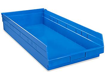 Plastic Shelf Bins - 11 x 24 x 4", Blue S-19946BLU