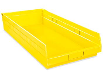 Plastic Shelf Bins - 11 x 24 x 4", Yellow S-19946Y
