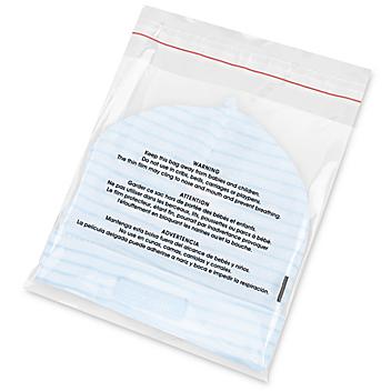 Resealable Suffocation Warning Bags - 1.5 Mil, 6 x 6" S-19948