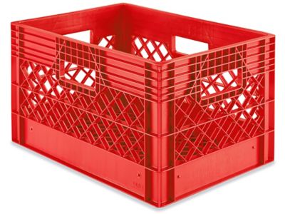 Rigid Milk Crates - 12 x 12 x 10 1/2, Blue S-16317BLU - Uline