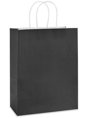 White Paper Shopping Bags - 14 x 10 x 15 1/2, Take Out S-9668 - Uline