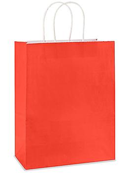 Deluxe Tinted Color Shopping Bags - 10 x 5 x 13", Debbie, Red S-19959R