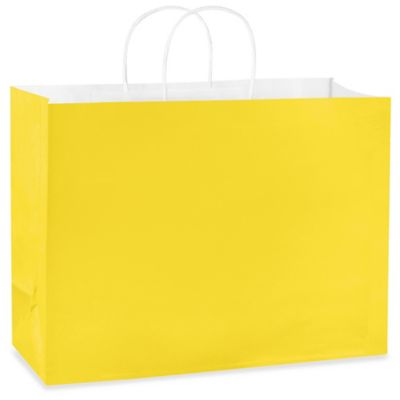 White Paper Shopping Bags - 16 x 6 x 12, Vogue S-7101 - Uline