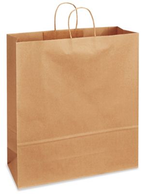 Recycled Paper Shopping Bags - 16 x 6 x 19 1/4", Queen S-19977