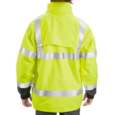 Class 3 Hi-Vis Heavy Duty Rain Jacket - Lime, Large S-19979G