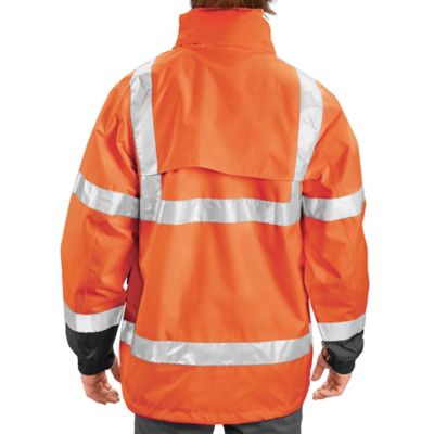 Orange hi vis rain jacket best sale