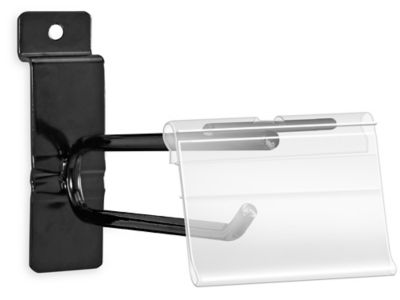 Scanner Hooks for Slatwall - 4", Black S-19989BL