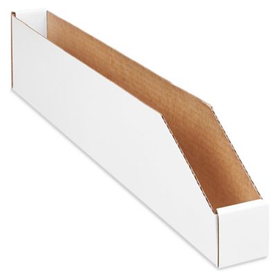 White Corrugated Parts Bins - 2 x 24 x 4 1/2" S-20021