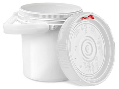 Screw Top Pail - 2.5 Gallon, Red Lid S-18115R - Uline