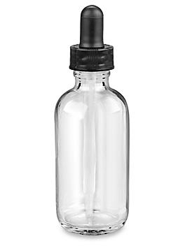 Glass Dropper Bottles - 2 oz, Clear S-20038C