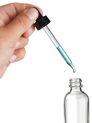 Glass Dropper Bottles - 2 oz, Clear