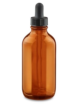 S-20039A – Bouteilles à compte-gouttes en verre – 4 oz, ambré