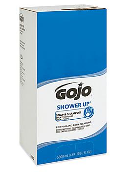 GOJO&reg; Shower Up&reg; Soap and Shampoo Refill Box - 5,000 mL S-20086-5K