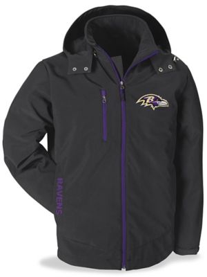 NFL Soft Shell Coat - Baltimore Ravens, Large S-20087BAL-L - Uline