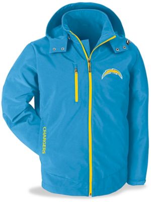 1240 SAN DIEGO LA CHARGERS RBK NFL AUTHENTIC SIDELINE HOODED FLEECE LINED  JACKET