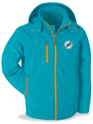 NFL Miami Dolphins ジャケット Lサイズ NFL Soft Shell Coat - Miami Dolphins, Large S-20087MIA-L - ULINE