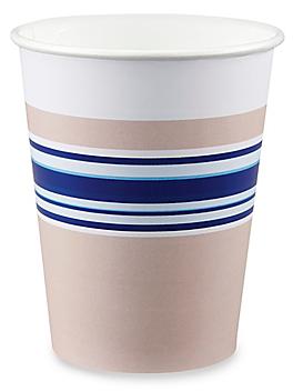 Uline Paper Hot Cups - 12 oz, Stripe S-20106S