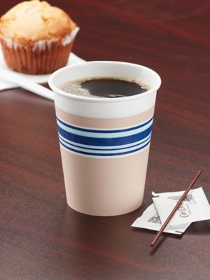 Uline Paper Hot Cups - 12 oz, Stripe