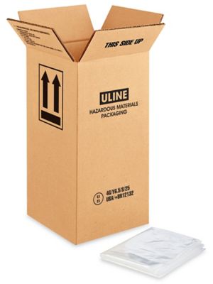 One-Piece Corrugated Shoe Boxes - 13 x 8 x 5, Kraft - ULINE - Bundle of 25 - S-17335