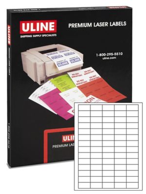 Uline Laser Labels White, 1 1/2 x 3/4" S20131 Uline