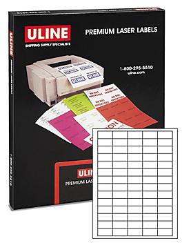 Uline Laser Labels - White, 1 1/2 x 3/4" S-20131