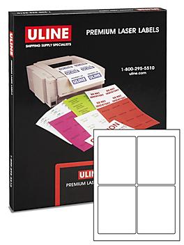 Uline Laser Labels - White, 3 3/4 x 4 3/4" S-20136