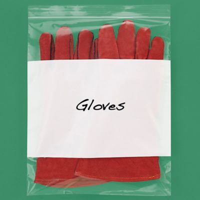 12 x 15" 2 Mil White Block Reclosable Bags S-2013