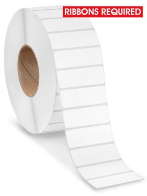Industrial Weatherproof Thermal Transfer Labels - Polypropylene, White, 3 x 1", Ribbons Required S-20142