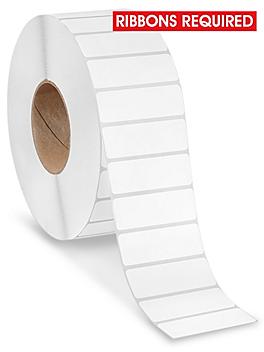Industrial Weatherproof Thermal Transfer Labels - Polypropylene, White, 3 x 1", Ribbons Required S-20142