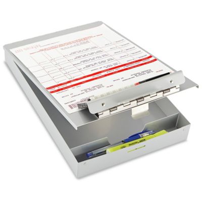 4.25 x 11 Aluminum Server Clipboard - White