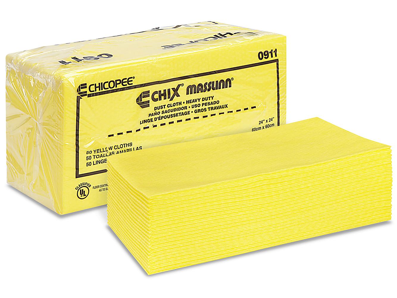 2 Bags of 50 by CHIX Chicopee Masslin Yellow Dust Cloths