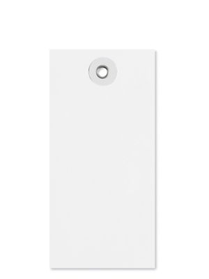 White Tyvek&reg; Tags - #4, 4 1/4 x 2 1/8", Plain S-2022PLAIN