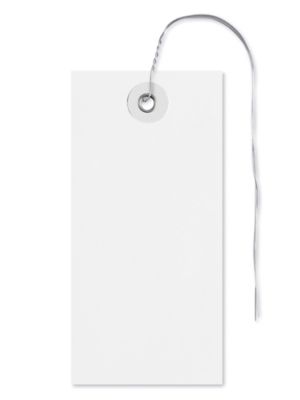 White Tyvek&reg; Tags - #4, 4 1/4 x 2 1/8", Pre-wired S-2022PW