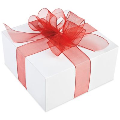 Wired Organza Ribbon - 1 1/2" x 25 yds, Red S-20246R