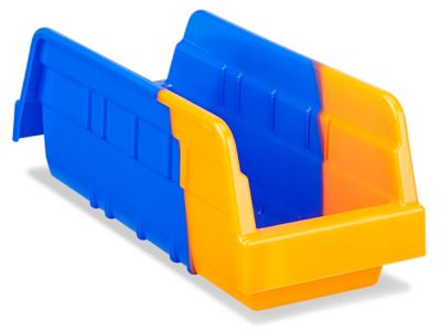 Indicator Bins with Divider - 4 x 12 x 4", Blue/Orange S-20253B/O