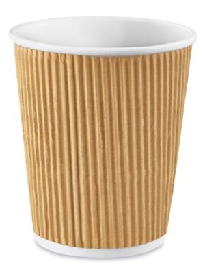 Uline Ripple Cups - 8 oz, Kraft S-20260KRFT