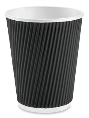 Uline Ripple Cups - 12 oz, Black S-20261BL