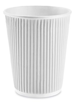 Uline Ripple Cups - 12 oz, White S-20261W
