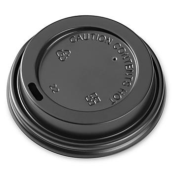 Uline Ripple Insulated Cup Lids - 8 oz, Black S-20262BL