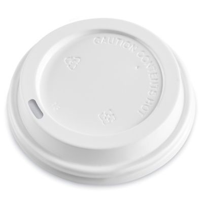 Uline Ripple Cup Lids - 10-20 oz, White S-20263W
