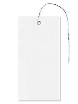 White Tyvek&reg; Tags - #6, 5 1/4 x 2 5/8", Pre-wired S-2026PW
