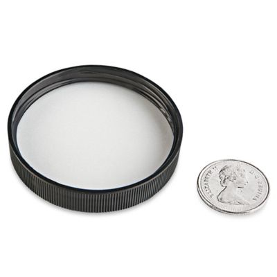 Ribbed Polypropylene Caps - 58/400, Black S-20271
