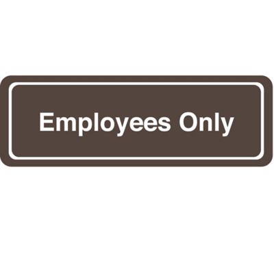 Señalamiento para Puerta "Employees Only" S20282 Uline